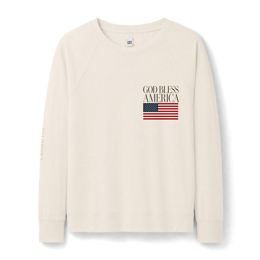 God Bless America (Sm) - French Terry Sweatshirt - Women's