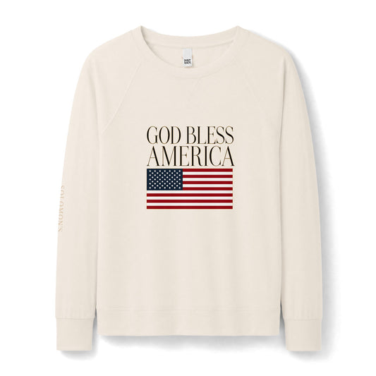 God Bless America (Lg) - French Terry Sweatshirt - Women's