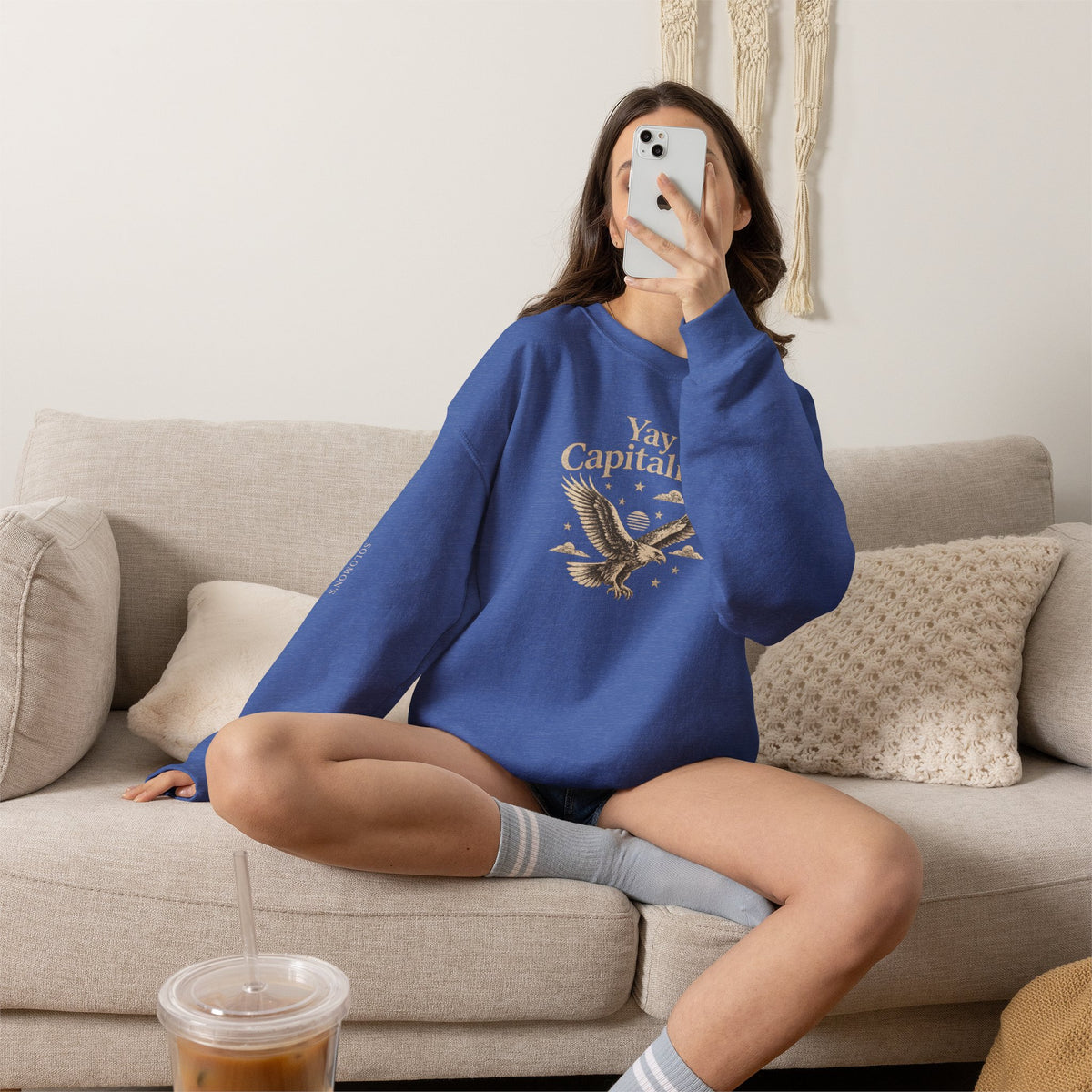 Yay Capitalism Eagle - Crewneck Sweatshirt - Unisex