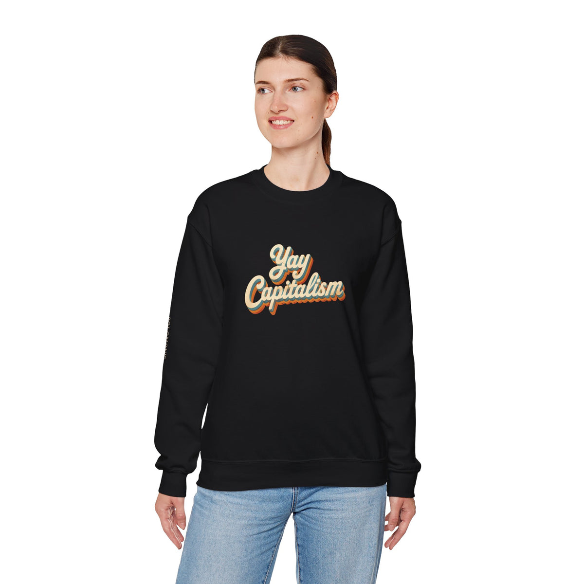 Yay Capitalism Retro - Crewneck Sweatshirt - Unisex