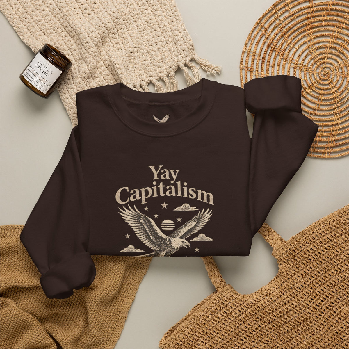 Yay Capitalism Eagle - Crewneck Sweatshirt - Unisex
