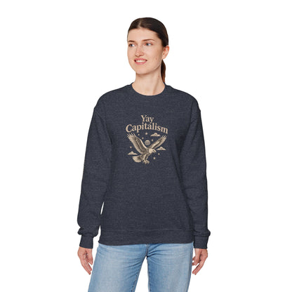 Yay Capitalism Eagle - Crewneck Sweatshirt - Unisex