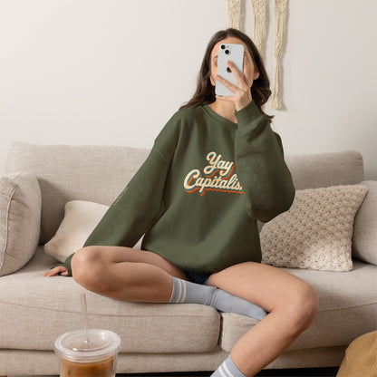 Yay Capitalism Retro - Crewneck Sweatshirt - Unisex