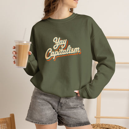 Yay Capitalism Retro - Crewneck Sweatshirt - Unisex