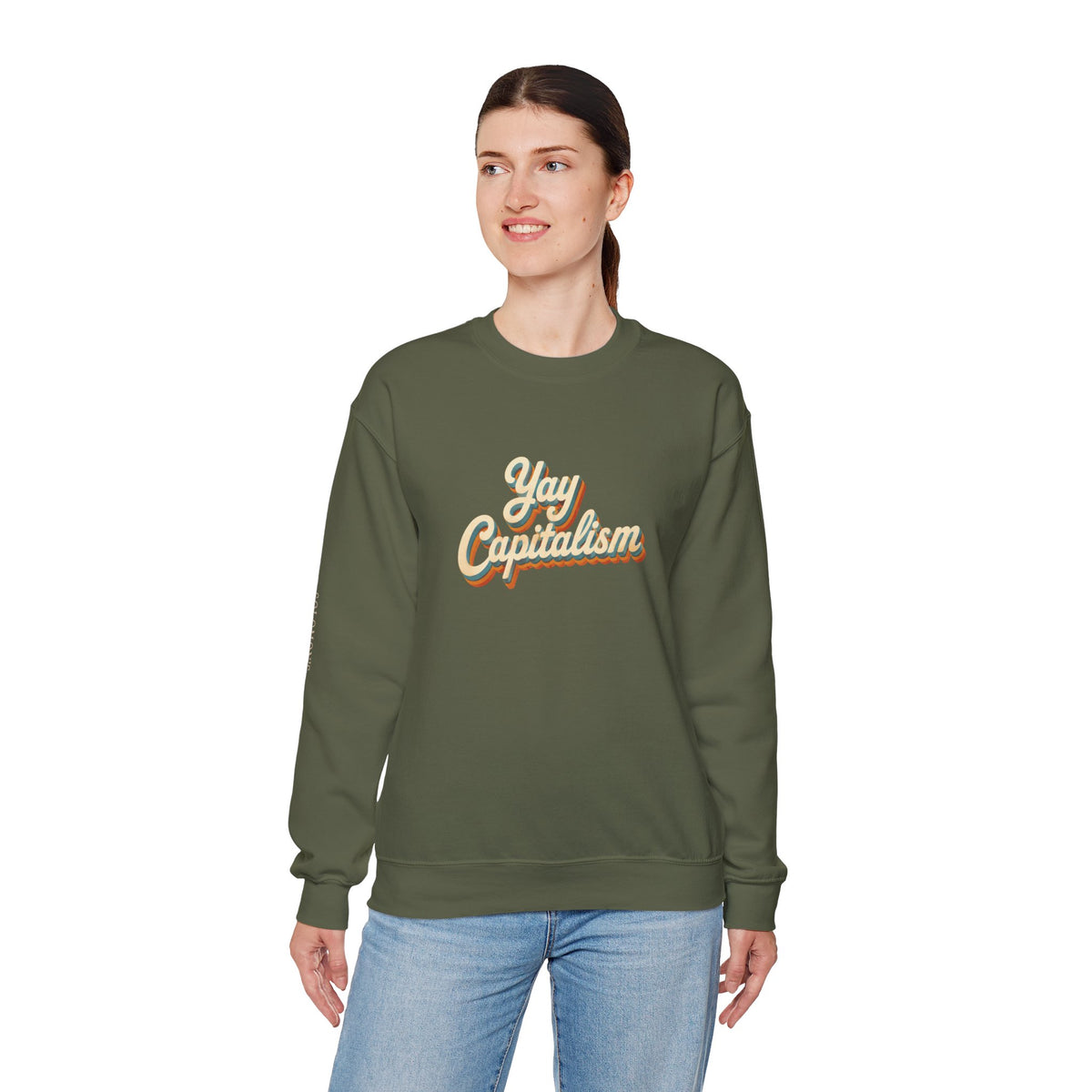 Yay Capitalism Retro - Crewneck Sweatshirt - Unisex