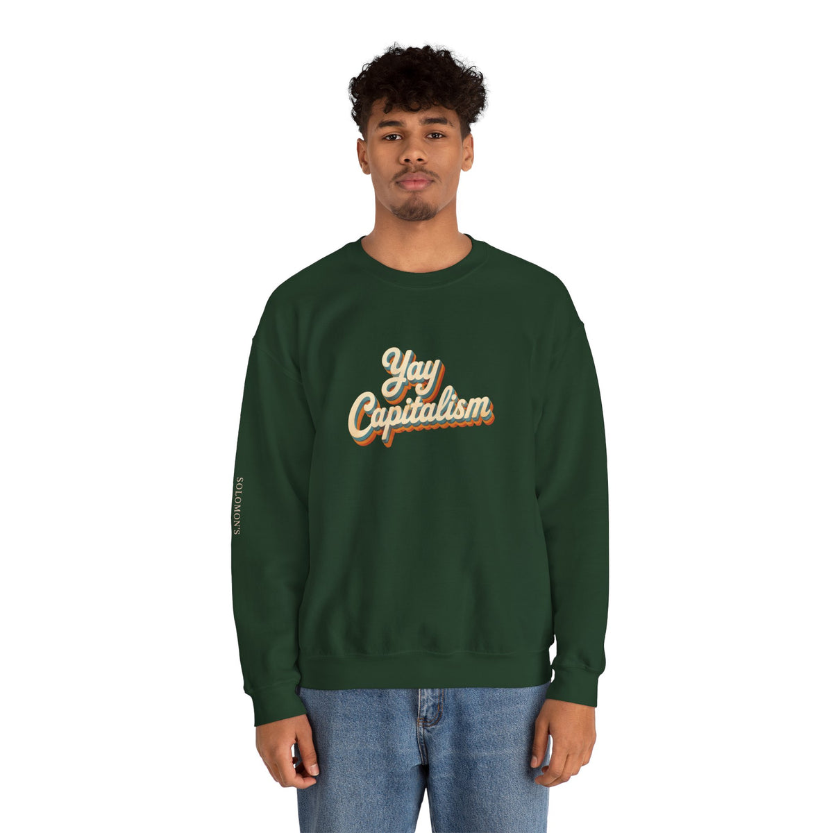 Yay Capitalism Retro - Crewneck Sweatshirt - Unisex