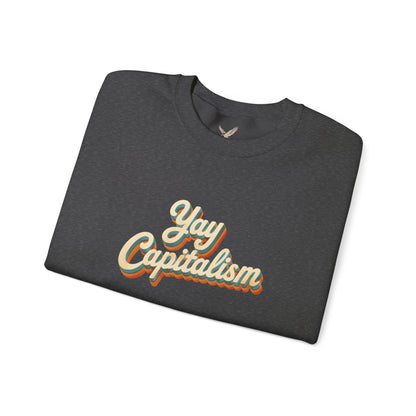 Yay Capitalism Retro - Crewneck Sweatshirt - Unisex