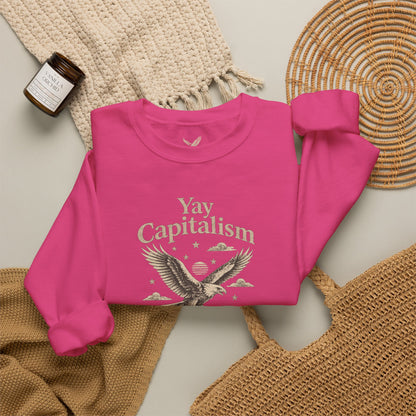 Yay Capitalism Eagle - Crewneck Sweatshirt - Unisex
