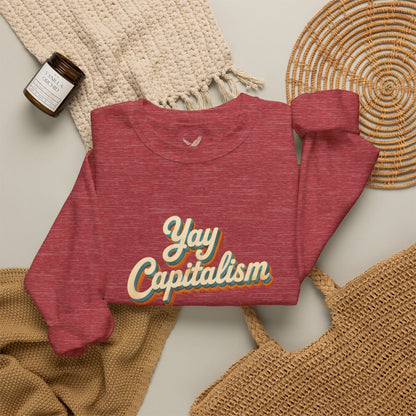 Yay Capitalism Retro - Crewneck Sweatshirt - Unisex