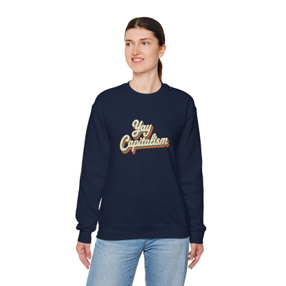 Yay Capitalism Retro - Crewneck Sweatshirt - Unisex