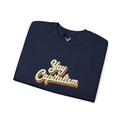 Yay Capitalism Retro - Crewneck Sweatshirt - Unisex