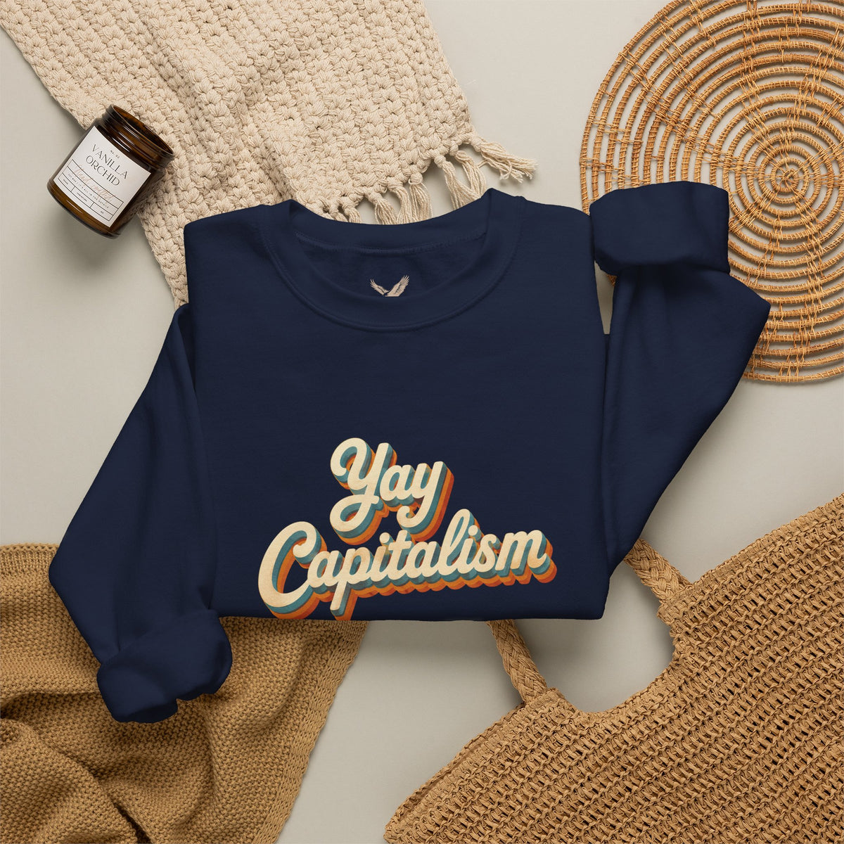 Yay Capitalism Retro - Crewneck Sweatshirt - Unisex