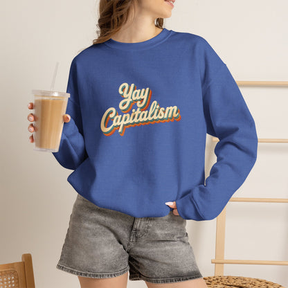 Yay Capitalism Retro - Crewneck Sweatshirt - Unisex