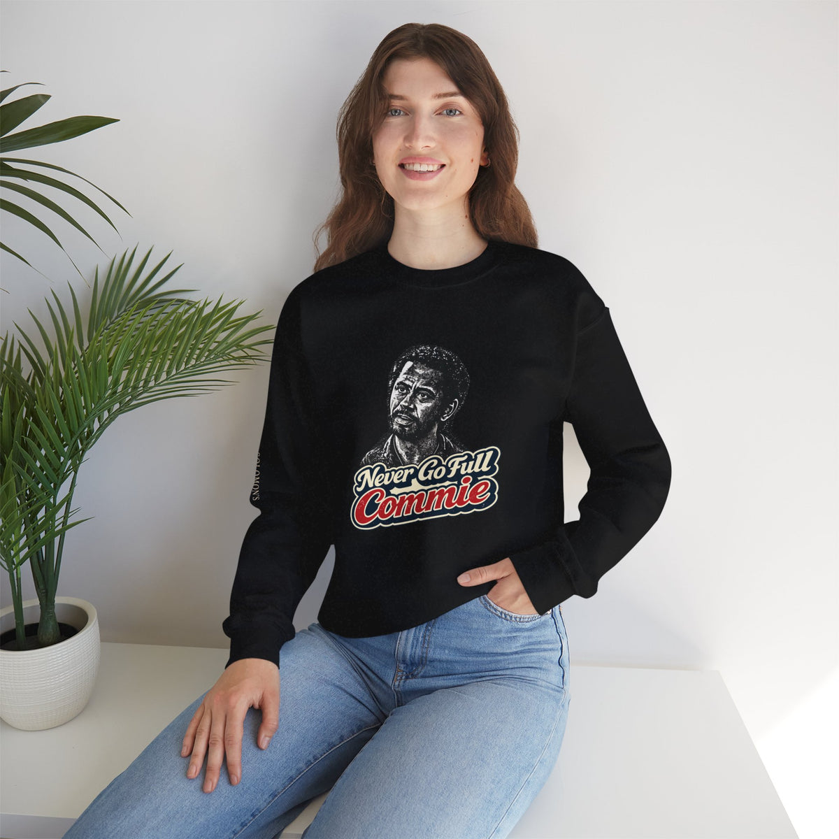 Never Go Full Commie - Crewneck Sweatshirt - Unisex