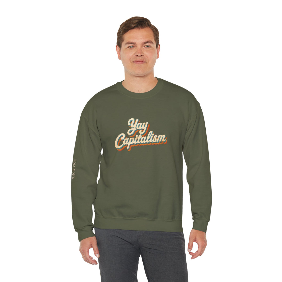 Yay Capitalism Retro - Crewneck Sweatshirt - Unisex