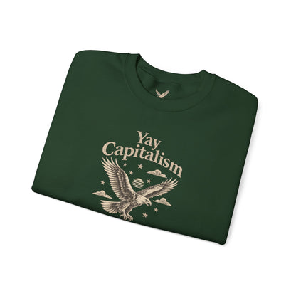 Yay Capitalism Eagle - Crewneck Sweatshirt - Unisex