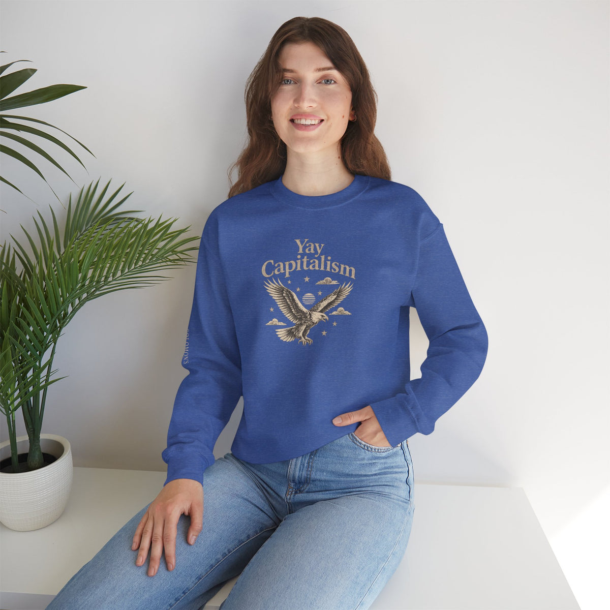 Yay Capitalism Eagle - Crewneck Sweatshirt - Unisex