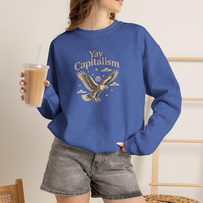 Yay Capitalism Eagle - Crewneck Sweatshirt - Unisex