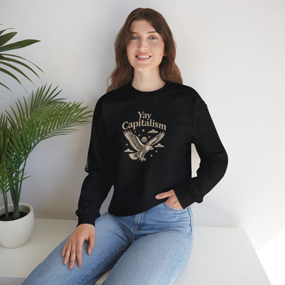 Yay Capitalism Eagle - Crewneck Sweatshirt - Unisex