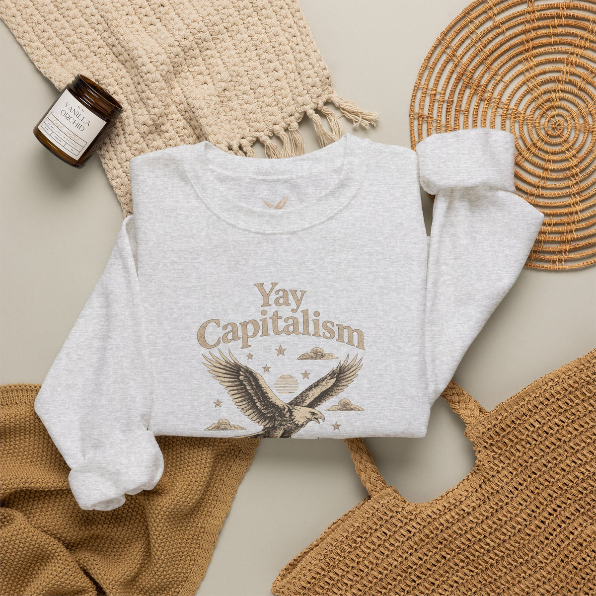 Yay Capitalism Eagle - Crewneck Sweatshirt - Unisex