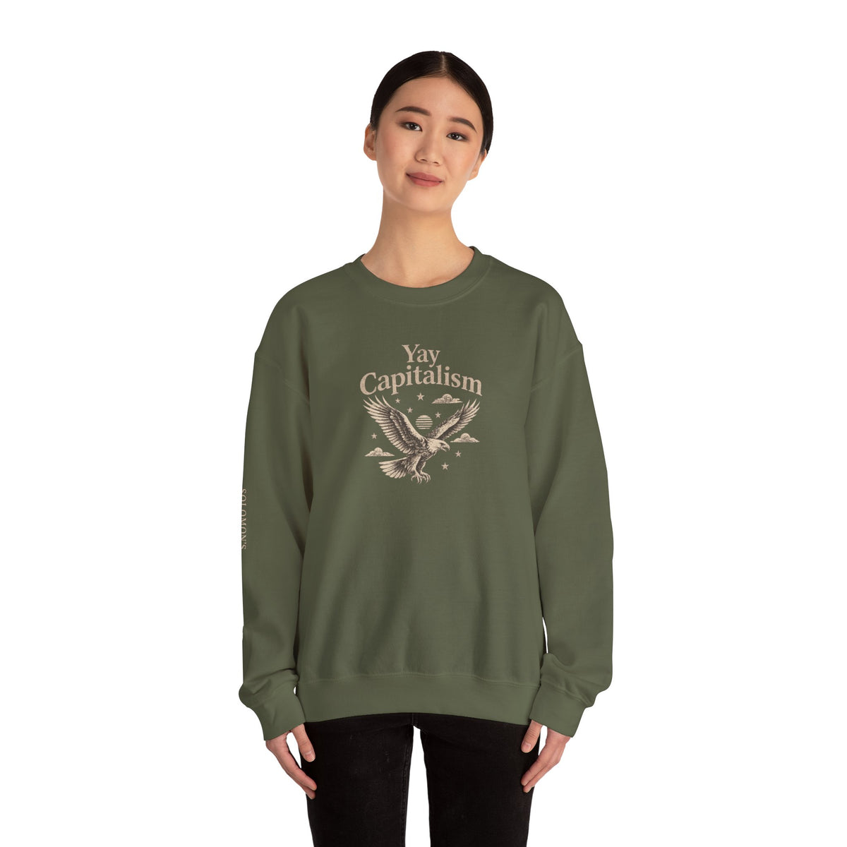 Yay Capitalism Eagle - Crewneck Sweatshirt - Unisex