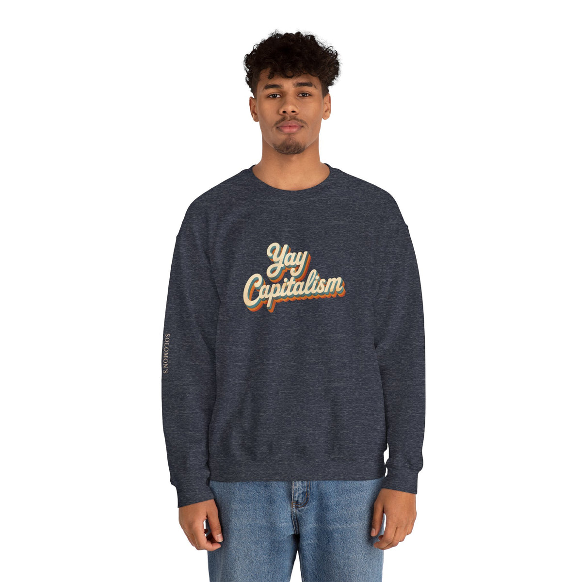 Yay Capitalism Retro - Crewneck Sweatshirt - Unisex