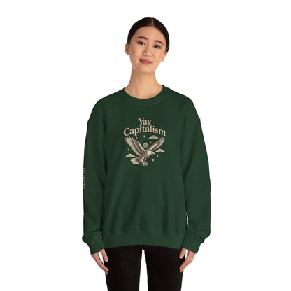 Yay Capitalism Eagle - Crewneck Sweatshirt - Unisex