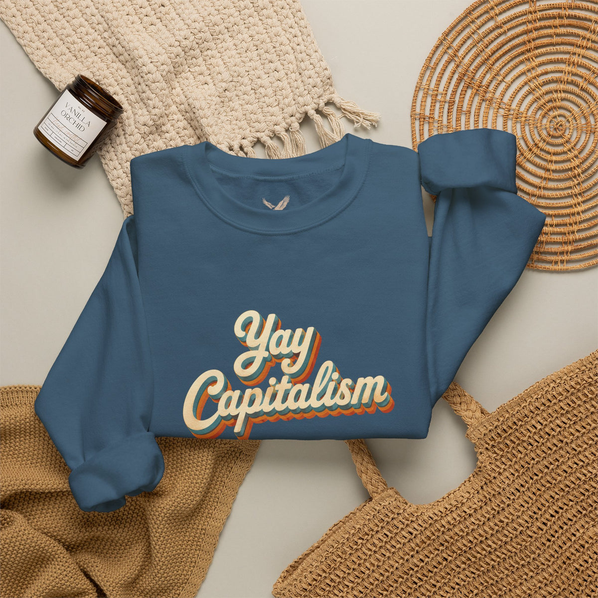 Yay Capitalism Retro - Crewneck Sweatshirt - Unisex