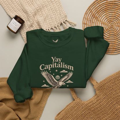 Yay Capitalism Eagle - Crewneck Sweatshirt - Unisex