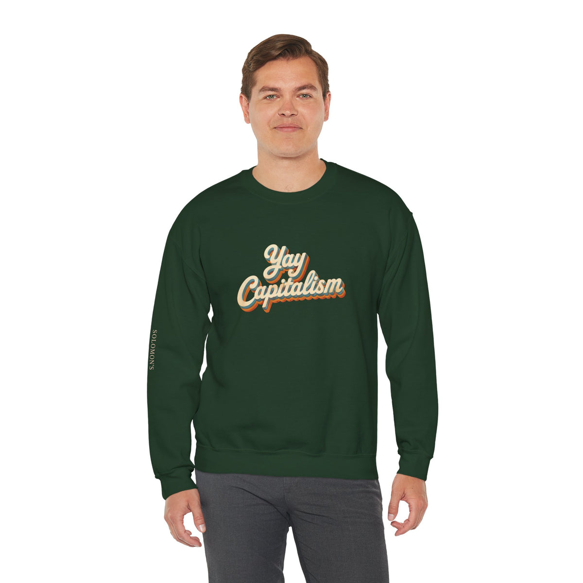 Yay Capitalism Retro - Crewneck Sweatshirt - Unisex
