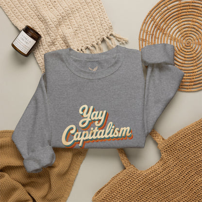 Yay Capitalism Retro - Crewneck Sweatshirt - Unisex