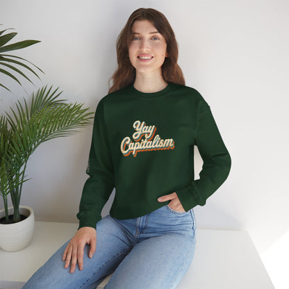 Yay Capitalism Retro - Crewneck Sweatshirt - Unisex
