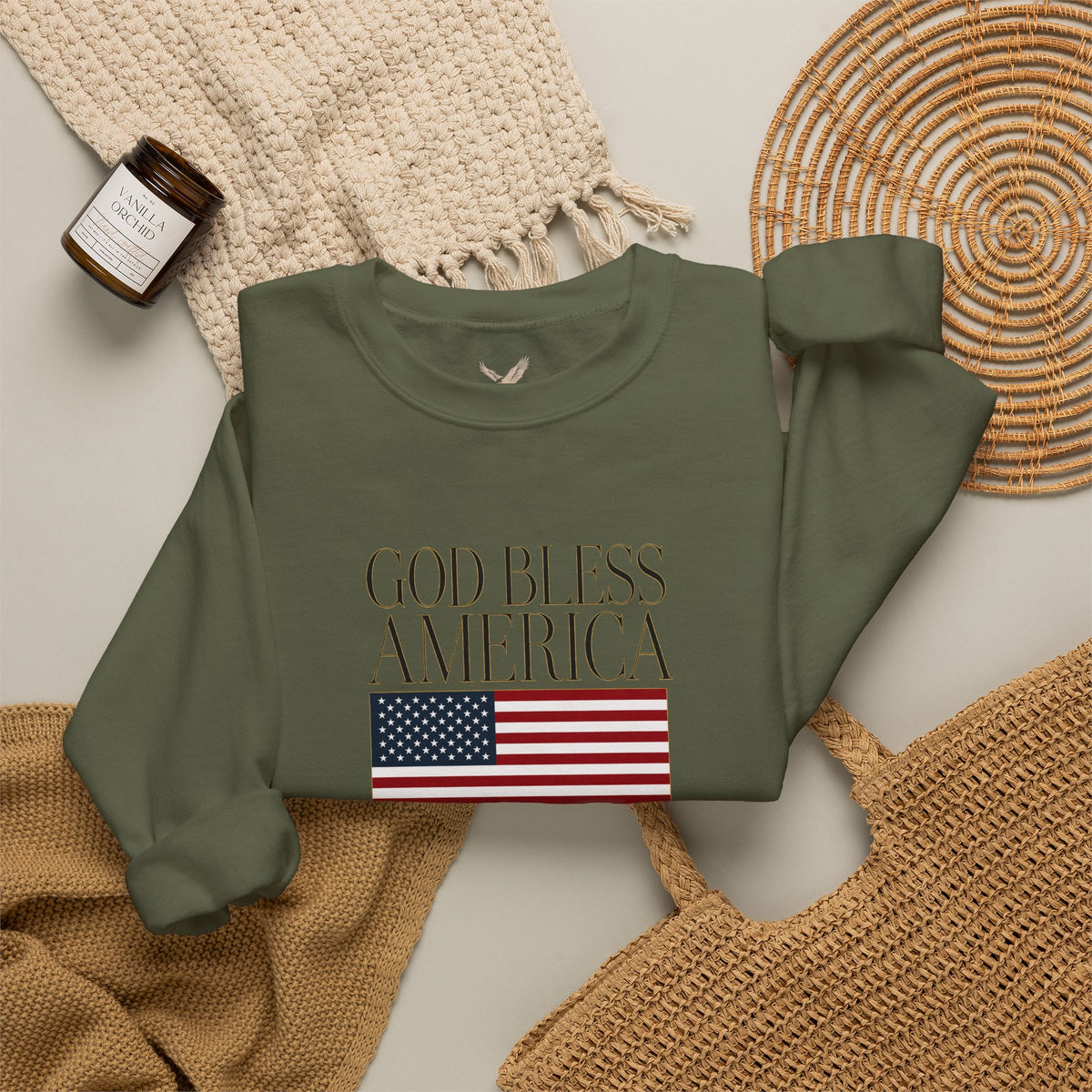God Bless America Crewneck Sweatshirt - Unisex