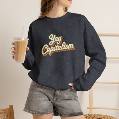 Yay Capitalism Retro - Crewneck Sweatshirt - Unisex
