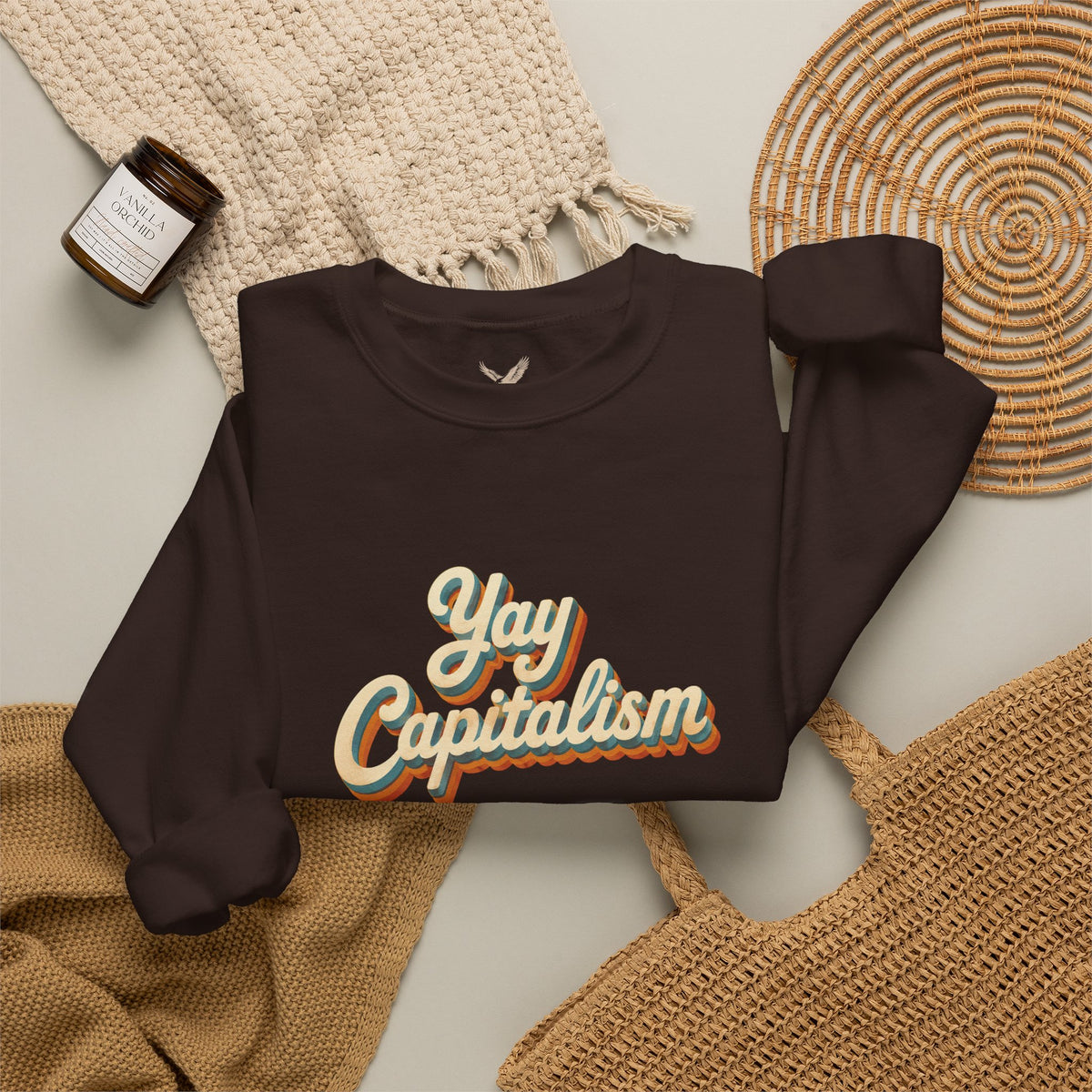 Yay Capitalism Retro - Crewneck Sweatshirt - Unisex
