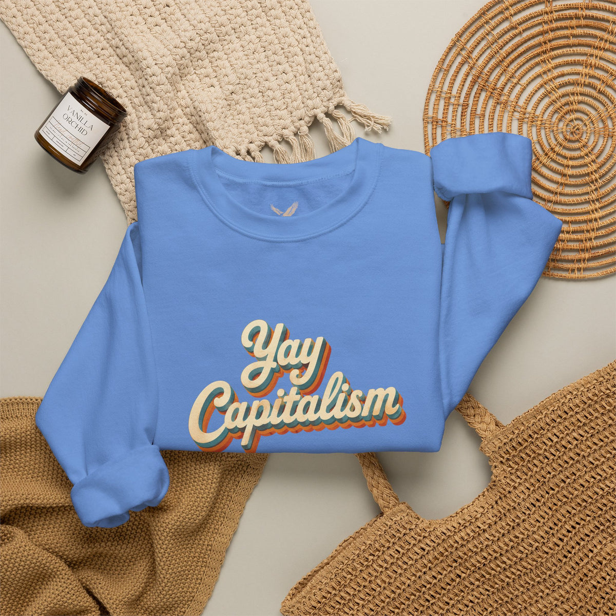 Yay Capitalism Retro - Crewneck Sweatshirt - Unisex