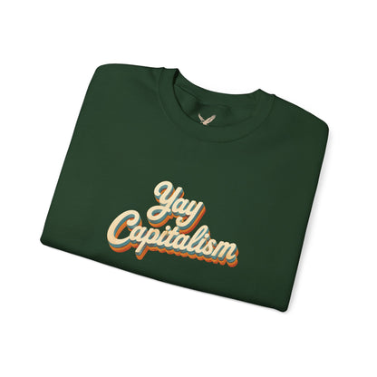 Yay Capitalism Retro - Crewneck Sweatshirt - Unisex