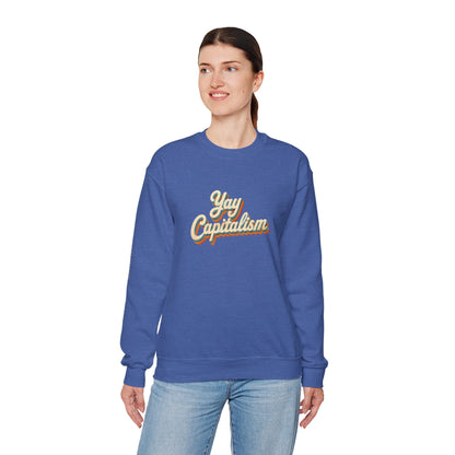 Yay Capitalism Retro - Crewneck Sweatshirt - Unisex