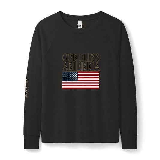 God Bless America (Lg) - French Terry Sweatshirt - Women's