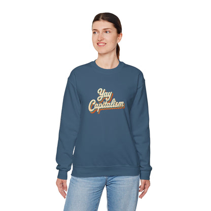 Yay Capitalism Retro - Crewneck Sweatshirt - Unisex