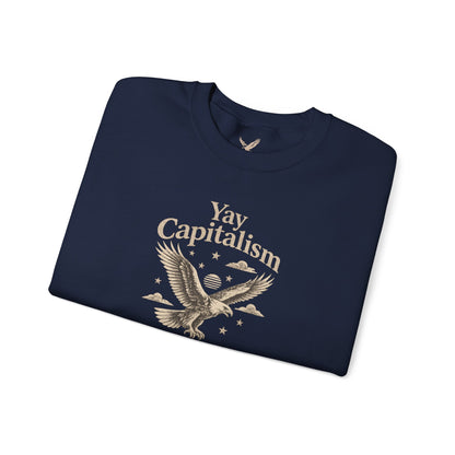 Yay Capitalism Eagle - Crewneck Sweatshirt - Unisex