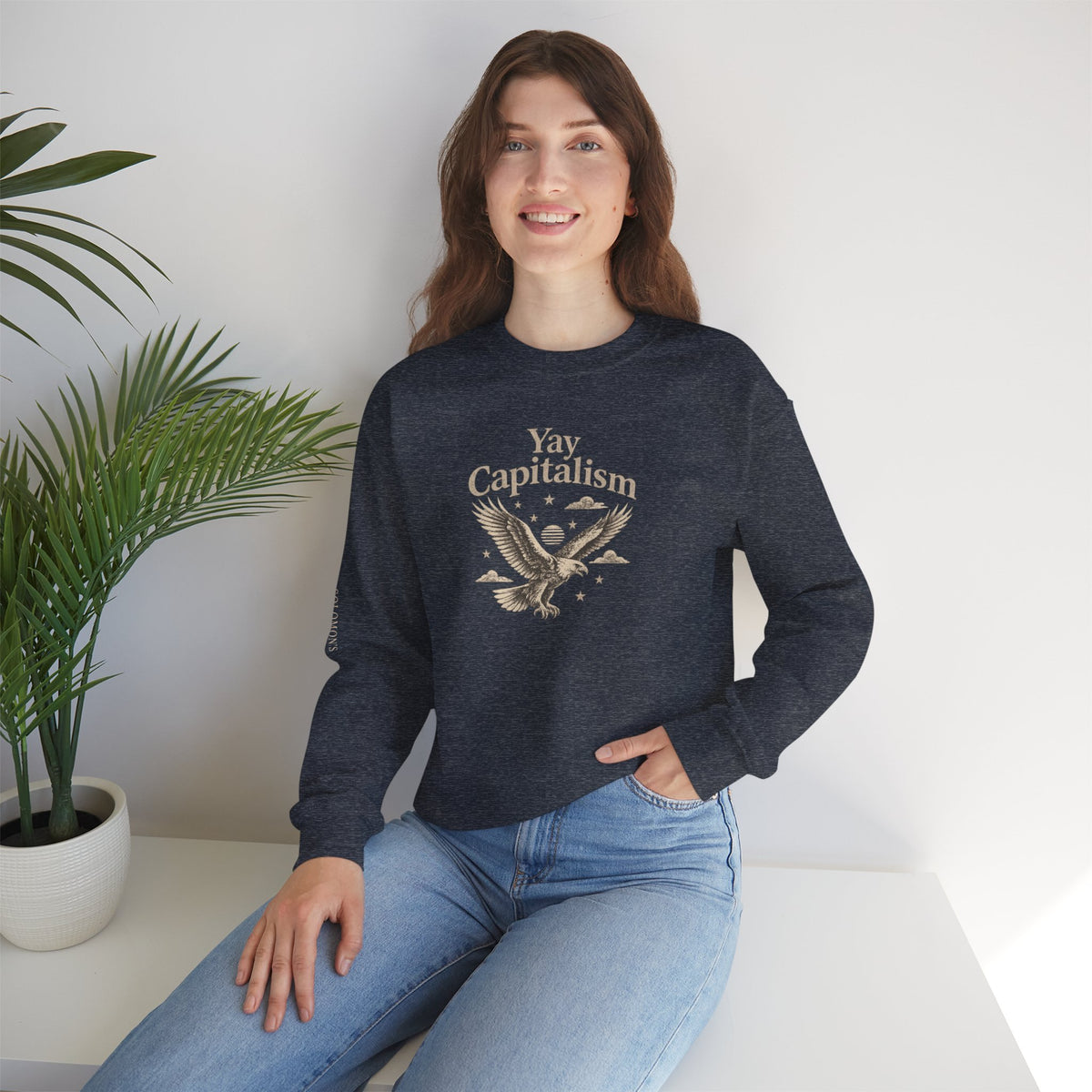 Yay Capitalism Eagle - Crewneck Sweatshirt - Unisex