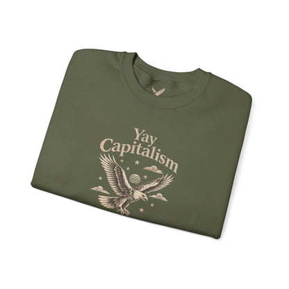 Yay Capitalism Eagle - Crewneck Sweatshirt - Unisex