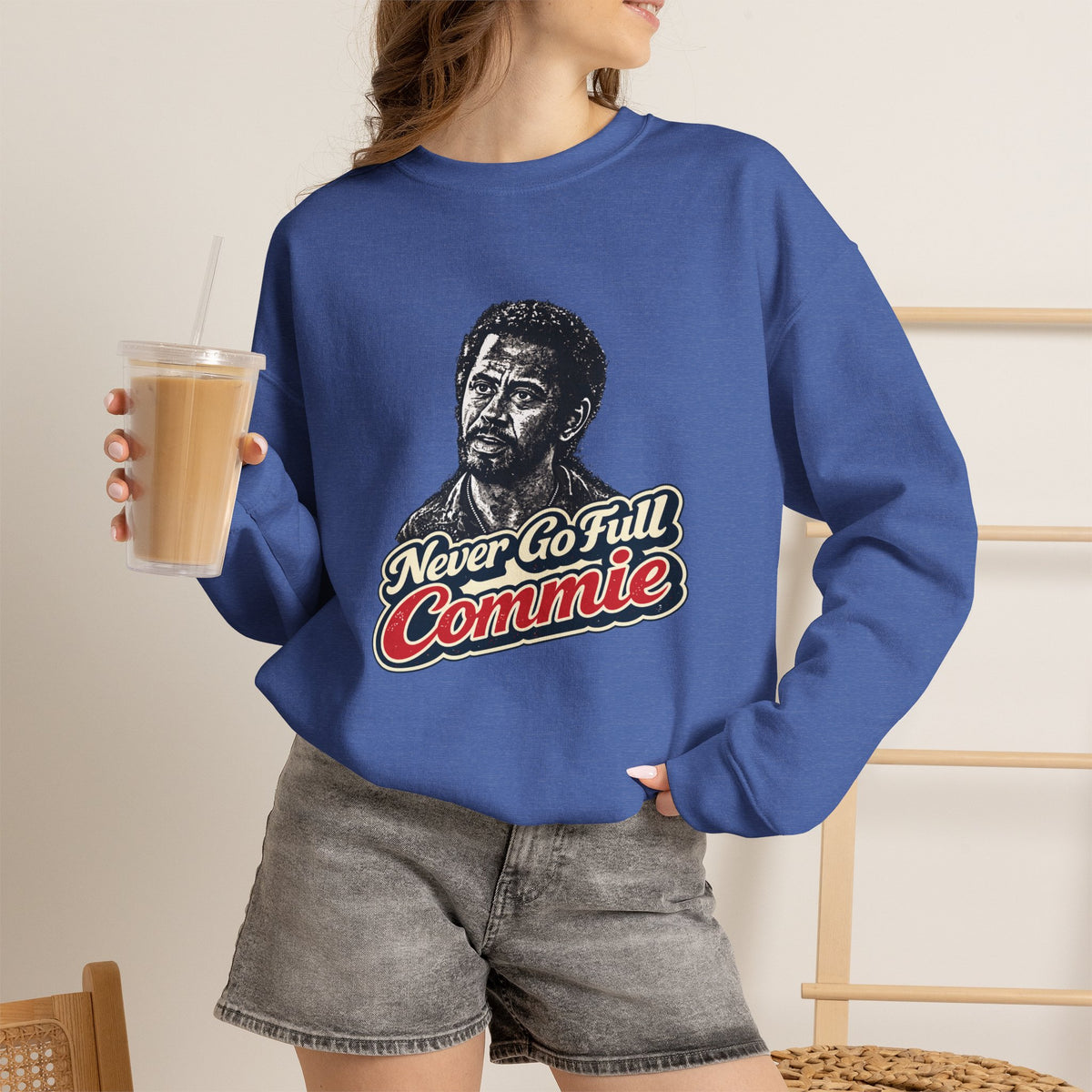 Never Go Full Commie - Crewneck Sweatshirt - Unisex