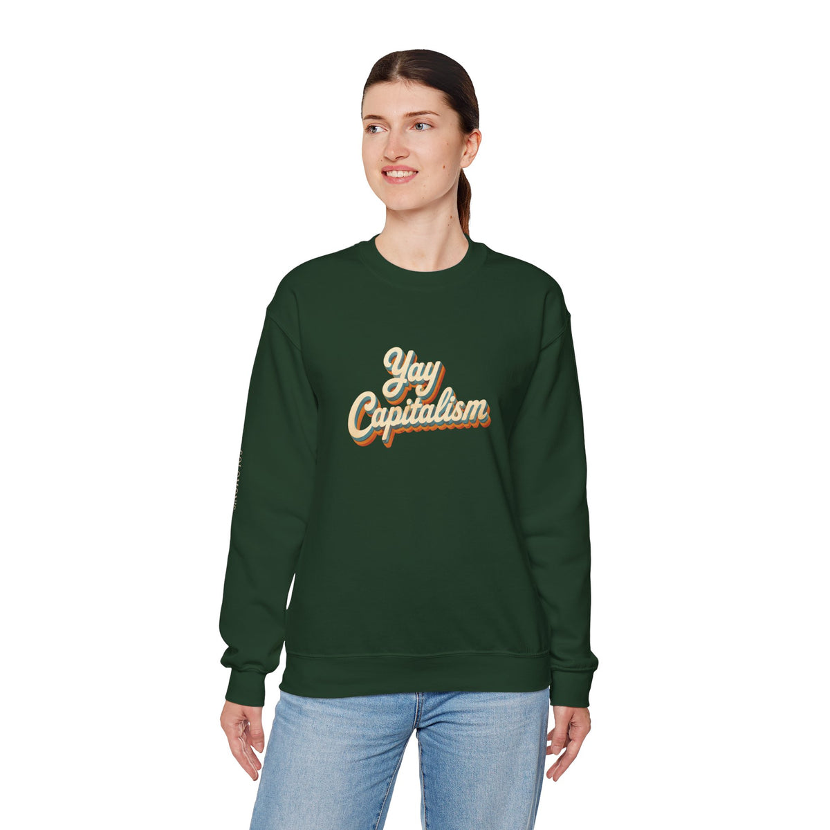 Yay Capitalism Retro - Crewneck Sweatshirt - Unisex