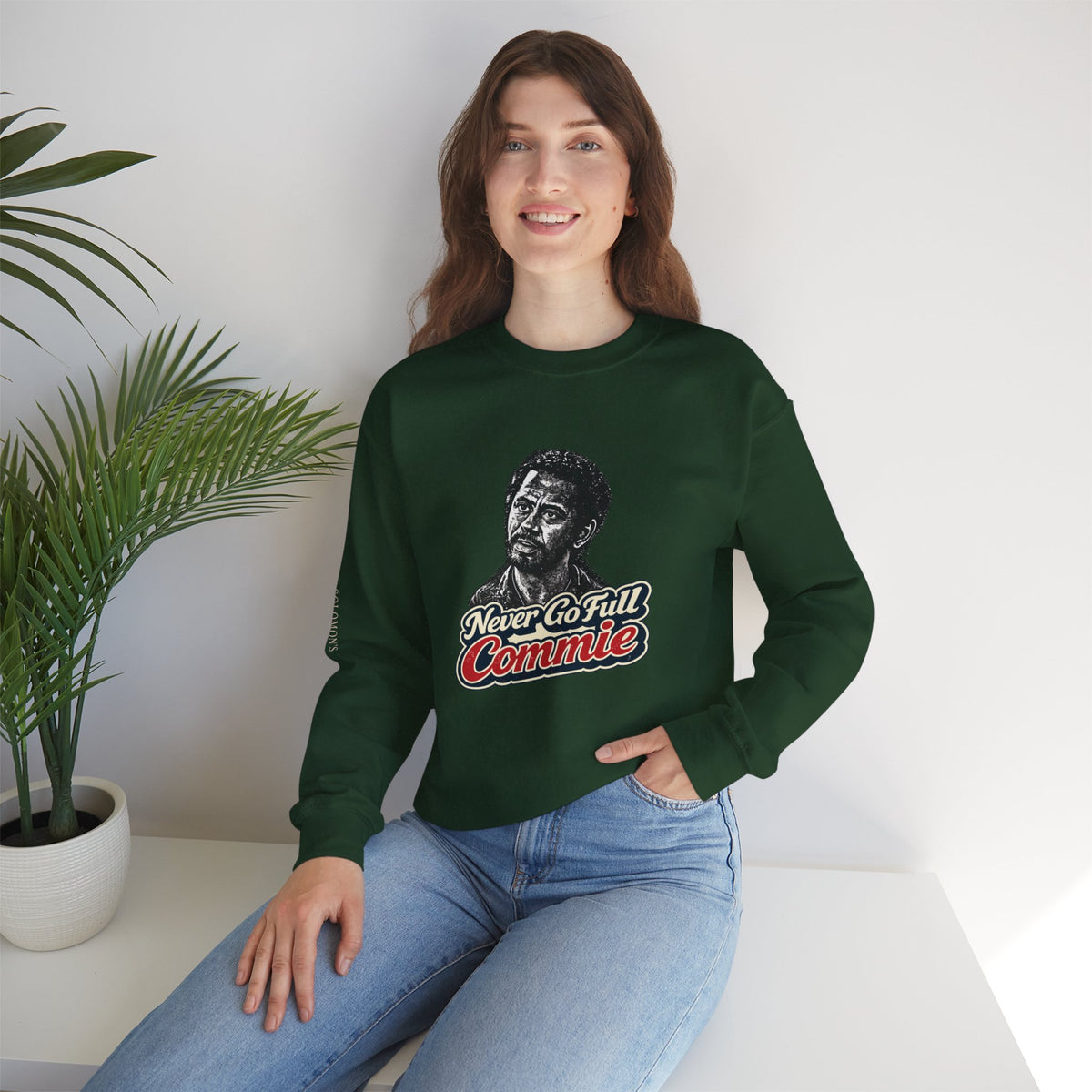Never Go Full Commie - Crewneck Sweatshirt - Unisex