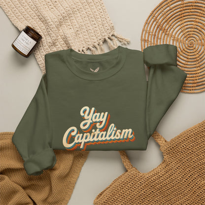 Yay Capitalism Retro - Crewneck Sweatshirt - Unisex