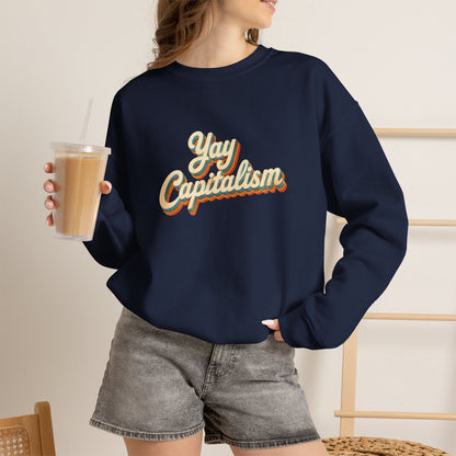 Yay Capitalism Retro - Crewneck Sweatshirt - Unisex