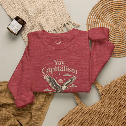 Yay Capitalism Eagle - Crewneck Sweatshirt - Unisex