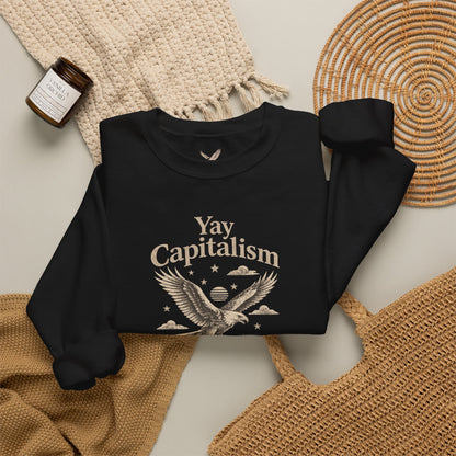 Yay Capitalism Eagle - Crewneck Sweatshirt - Unisex